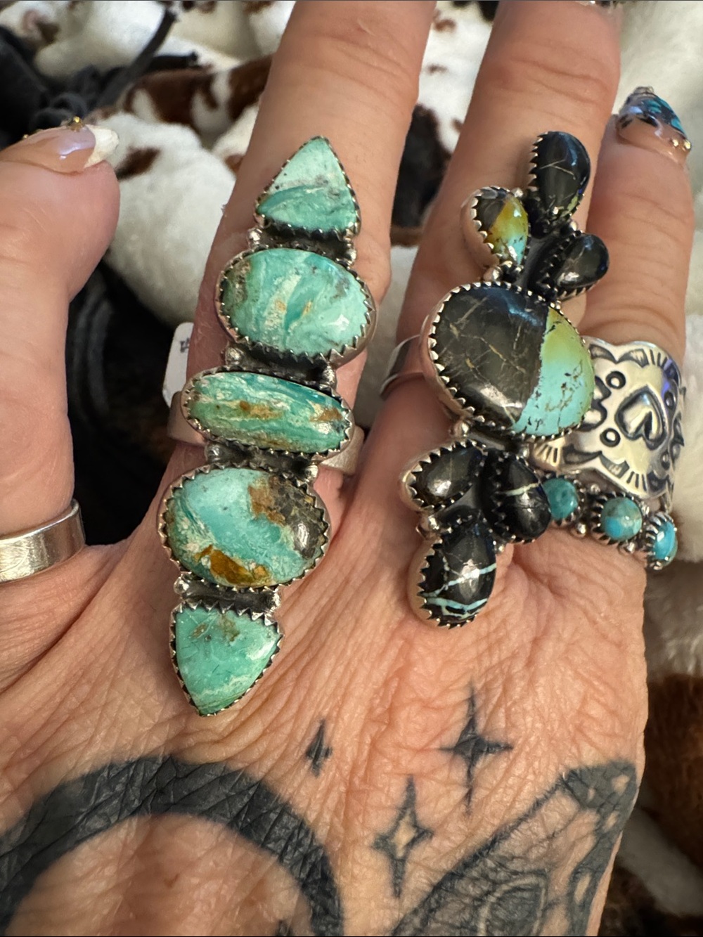 Turquoise Multi-Stone Statement Ring - Women Jewelry
